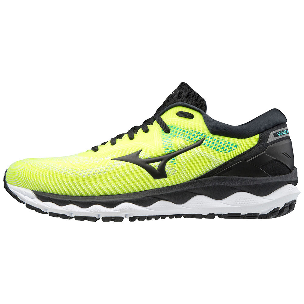 Panske Bezecke Topanky Mizuno Wave Sky 4 Žlté/Čierne Vypredaj CKMJ30126